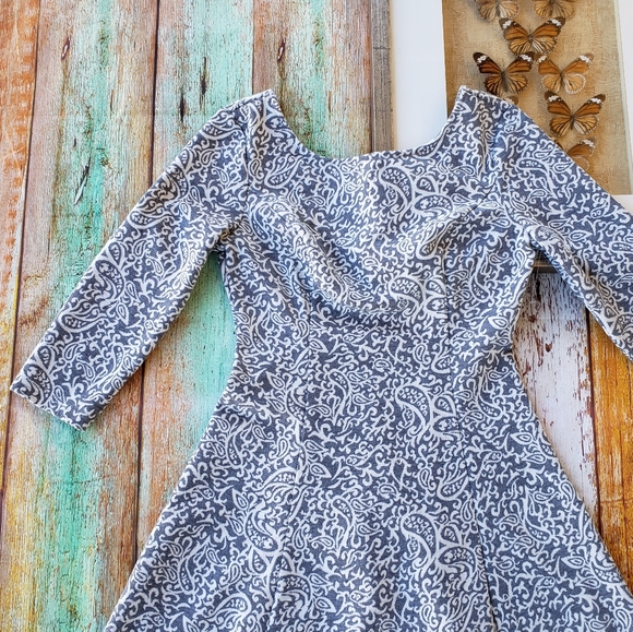 Modcloth In the Mix Knit Paisley Skater Dress S - Picture 4 of 7